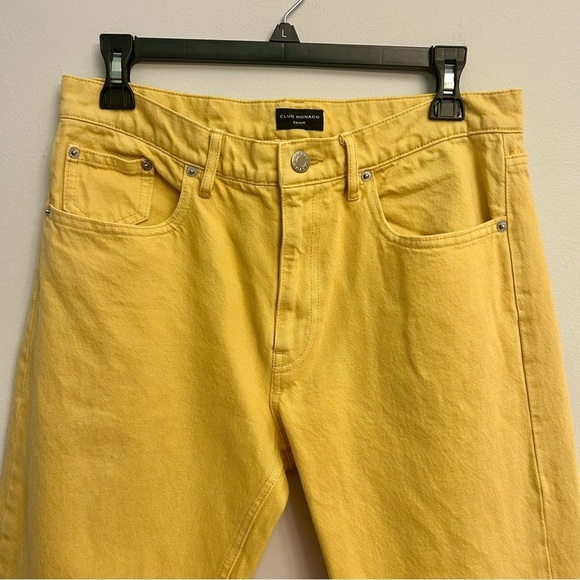 Club Monaco Jeans Yellow Women Size 27 The Relaxed Slim - Picture 4 of 11